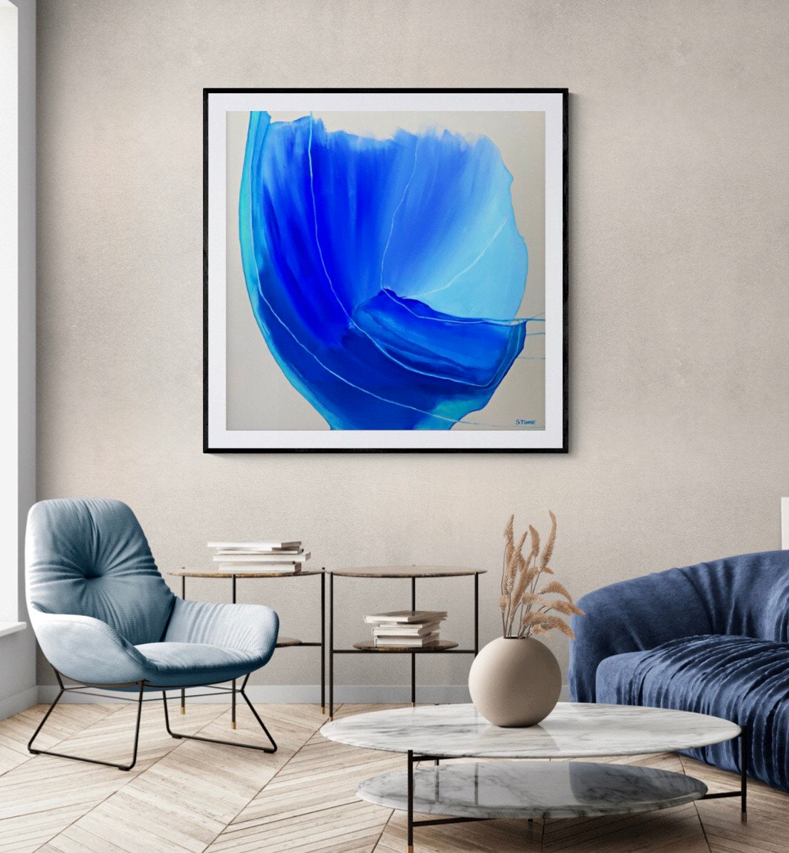 BLUE LUXE PRINT