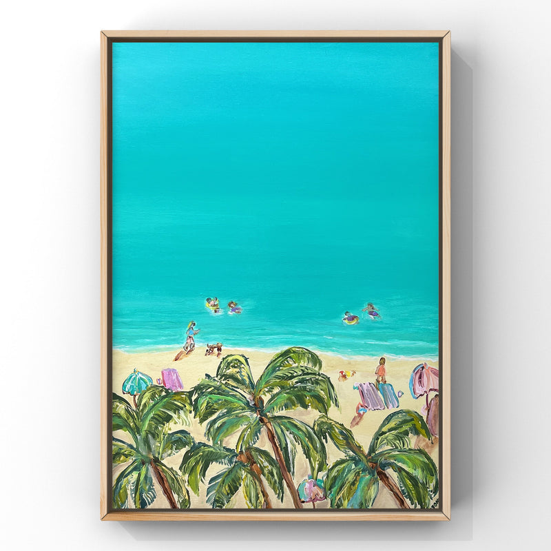 TROPICAL PALM TREE - Framed In Raw or White
