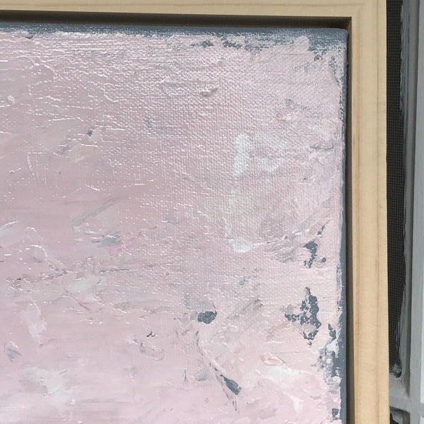 Calm Pink And White - Framed